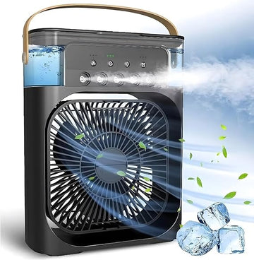 Portable Air Cooler Fan with Humidifier – Fast Ice Cooling, 3 Speeds, Quiet & Portable